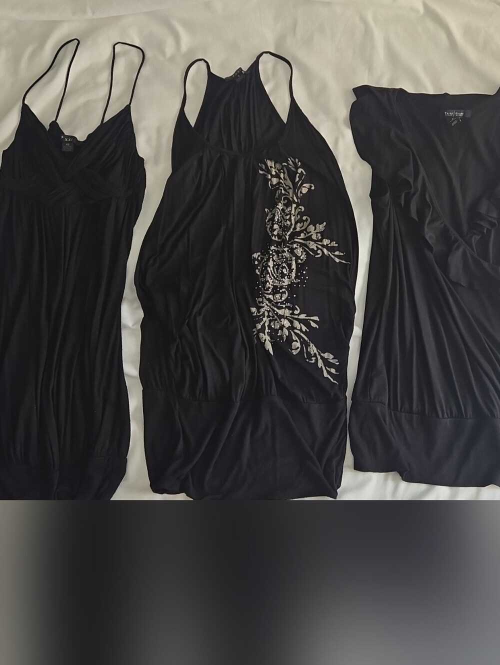 Lot Of 3 Women Black Cute Tops